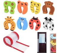 VireEyU Set di 9 protezioni per porte in schiuma EVA, Protezione trasparente anti-pizzicamento, Fermaporta per bambini e animali domestici, Sicurezza potenziata per porte e finestre