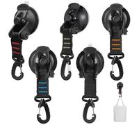 VireEyU Set di Ventose da Campeggio - 5 Ganci a Ventosa Forti, Portata fino a 10 kg, Multifunzionale per Auto, Tendoni, Camper, Tenda, Vela Ombreggiante, Officina