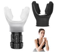 VireEyU Trainer Respiratorio Per I Polmoni - Dispositivo Per Aumentare La Resistenza Respiratoria, Con Resistenza Regolabile, Ideale Per Lo Sport E La Vita Quotidiana (Nero E Bianco)