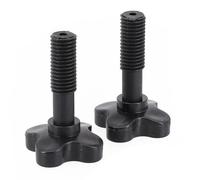 VIRELLO 1 paio di viti di fissaggio per baldacchino, bulloni in plastica nera per telaio di ricambio per sedia a dondolo da giardino, lunghezza 57 mm, kit hardware