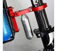 VIRELLO BikeWaterBottleCageAdapter, lega di alluminio, supporto per manubrio da 22,2 a 31,8 mm, per bici da strada, angolo regolabile, nero