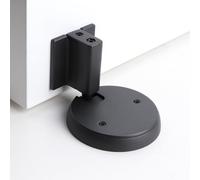VIRELLO Fermaporta magnetico in lega di zinco, resistente, non perforante, da pavimento, con profilo smussato per protezione della parete, argento