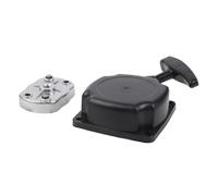 VIRELLO Kit di avviamento a strappo per decespugliatori, tosaerba e decespugliatori, nero e argento, con corda da 85 cm e distanza tra i fori di 67 mm