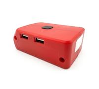 VIRELLO Luce da lavoro a LED per Power X Change batteria 18 V, adattatore USB e uscita CC 12 V, lampada lampeggiante ad alta luminosità per emergenza in garage, rossa
