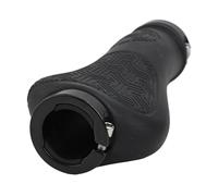 VIRELLO Manopole per manubrio della bicicletta, Lock-OnRubberGripwithDoubleRingMechanismforMTBRoadBike, ShockAbsorbingNon-SlipLong133mm &Short93mmPair,Fit20-21.8mmRoundBars,BlackwithWrenchandBarEnds