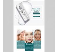 VIRELLO Nebulizzatore portatile per idratazione, nebulizzatore viso portatile con spray freddo per idratare la pelle, strumento di bellezza con un pulsante per truccarsi e rinfrescare a casa, ufficio