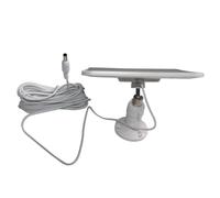 VIRELLO Pannello solare da 6 W per videocitofono e telecamera di sicurezza, efficienza del 21,5%, caricatore USB monocristallino con cavo da 5 m, alimentatore esterno