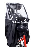 VIRELLO Parapioggia per seggiolino per bicicletta, impermeabile, in PVC e tessuto Oxford, con strisce riflettenti, per bambini sotto i 115 cm, nero