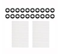 VIRELLO Quiet - Manicotti a rullo per porta del garage, in ABS e boccole in acciaio inossidabile per un funzionamento regolare, diametro interno 11 mm, kit di facile installazione con dadi, confezione