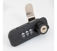 VIRELLO Serratura a camma a combinazione meccanica, codice di sicurezza senza chiave per schedario, cassetto porta dell'ufficio, in lega di zinco ABS con chiave di backup, indicatore rosso verde, 7,7