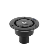 VIRELLO Tappo di riempimento dell'acqua a gravità per camper, con serratura nera con coperchio a baionetta, sfiato da 0,8 cm e collegamento da 1,6 pollici, adatto per piastre di porte da 30-40 mm