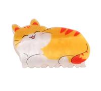 Virelynx Clip per capelli a forma di gatto, da donna, grande, antiscivolo, a dente di squalo, accessorio per doccia in acrilico, 8,8 cm, confezione singola, design a forma di gattino traslucido