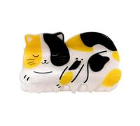 Virelynx Clip per capelli a forma di gatto, da donna, grande, antiscivolo, a forma di dente di squalo, accessorio da doccia in acrilico, 8,8 cm, confezione singola, design a gattino traslucido, adatto