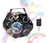 VIRFUN - Macchina a bolle in metallo automatica professionale con telecomando wireless per feste di compleanno, matrimoni ed effetti scenici, uso esterno o interno