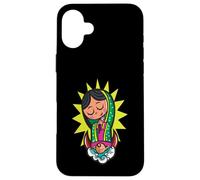 Virgen de Guadalupe Cartoon Cute Chibi Virgin Mary Custodia per iPhone 16 Plus