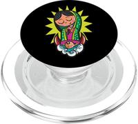 Virgen de Guadalupe Cartoon Cute Chibi Virgin Mary PopSockets PopGrip per MagSafe