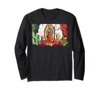 Virgen De Guadalupe Virgin Mary Our Lady of Guadalupe Mexico Maglia a Manica