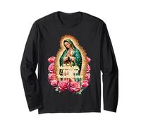 Virgencita La Guadalupana Virgen Morena Patrona de México Maglia a Manica