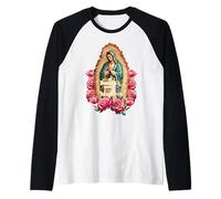 Virgencita La Guadalupana Virgen Morena Patrona de México Maglia con Maniche Raglan