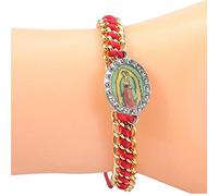 Virgin Maria Drill tessuto a mano può essere indossato da uomini e donne come regali o preghiera 4 colori vergine per donne uomini braccialetti treccia per braccialetti religiosi cattolici, As picture