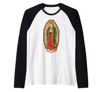 Virgin Mary Our Lady of Guadalupe Catholic Saint Maglia con Maniche Raglan