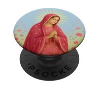 Virgin Mary Rosary Prayer Christian Catholic Religious Case PopSockets PopGrip Adesivo