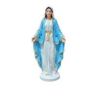 Virgin Mary Statua - 5 Inch Religious Desk Decor | Catholic Mary Statue - Virgin Marry Open Arms Statue for Bookshelves Mantels Dressers and Home Decoration in Living Rooms Bedrooms or Entryways