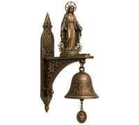 Virgin Mary Wall Hanging Bell - Catholic Prayer Chime | Wall Decor