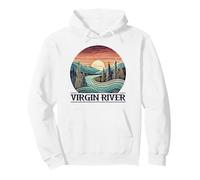 Virgin River T-Shirt Retro Minimalist River Virgin Felpa con Cappuccio
