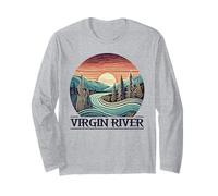 Virgin River T-Shirt Retro Minimalist River Virgin Maglia a Manica