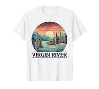 Virgin River T-Shirt Retro Minimalist River Virgin Maglietta
