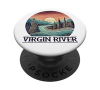 Virgin River T-Shirt Retro Minimalist River Virgin PopSockets PopGrip Adesivo