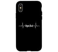 Virginia Beach City Vibes | Heartbeat Travel Estetic Custodia per iPhone X/XS