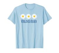 Virginia Beach Seashore BOHO Hippy Flowers Mod 70 Daisy Maglietta