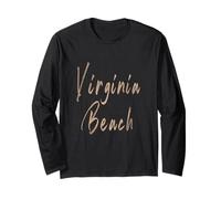 Virginia Beach Virginia Vintage Design Elegante Maglia a Manica