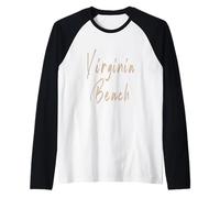 Virginia Beach Virginia Vintage Design Elegante Maglia con Maniche Raglan