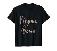 Virginia Beach Virginia Vintage Design Elegante Maglietta