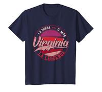 Virginia La Donna Il Mito la Leggenda Maglietta, Bambini, Navy, 4 Anni