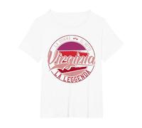 Virginia La Donna Il Mito la Leggenda Maglietta, Donna Plus-Size, Bianco, 1X