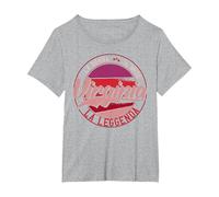 Virginia La Donna Il Mito la Leggenda Maglietta, Donna Plus-Size, Grigio Melange, 4X