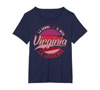 Virginia La Donna Il Mito la Leggenda Maglietta, Donna Plus-Size, Navy, 1X