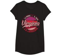 Virginia La Donna Il Mito la Leggenda Maglietta, Ragazze, Nero, L