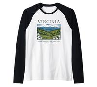 Virginia Long Shadow Terreno costante dal 1788 Maglia con Maniche Raglan