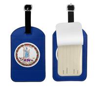 Virginia State Flag Print Travel Accessory Essential Bagagli Tag 4.3 x 2.76 Inch Privacy Protection Valigie