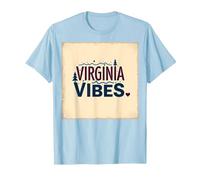 Virginia Vibes: Amore in Montagna per Gli Appassionati di Outdoor Maglietta, Uomo, Celeste, XL