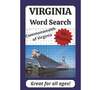 Virginia Word Search Puzzle Book: Word Searches with Easy to Read Print about The Commonwealth of Virginia | 6 x 9 inches, 110 pages | 50+ Puzzles | Great Gift for Traveling, Holidays, and Free Time