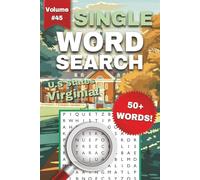Virgnia One-Word Word Search Puzzle Book - Volume 45: Fun and Easy to Read Print about Virginia, Travel, U.S States, and More | 1-Word Word Search Puzzle Book for Word Search Lovers