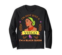 Virgo Black Queen Melanin Queens Virgos Agosto Settembre Maglia a Manica