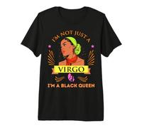 Virgo Black Queen Melanin Queens Virgos Agosto Settembre Maglietta Premium