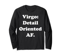 Virgo Detail Oriented AF Astrology Zodiac Maglia a Manica